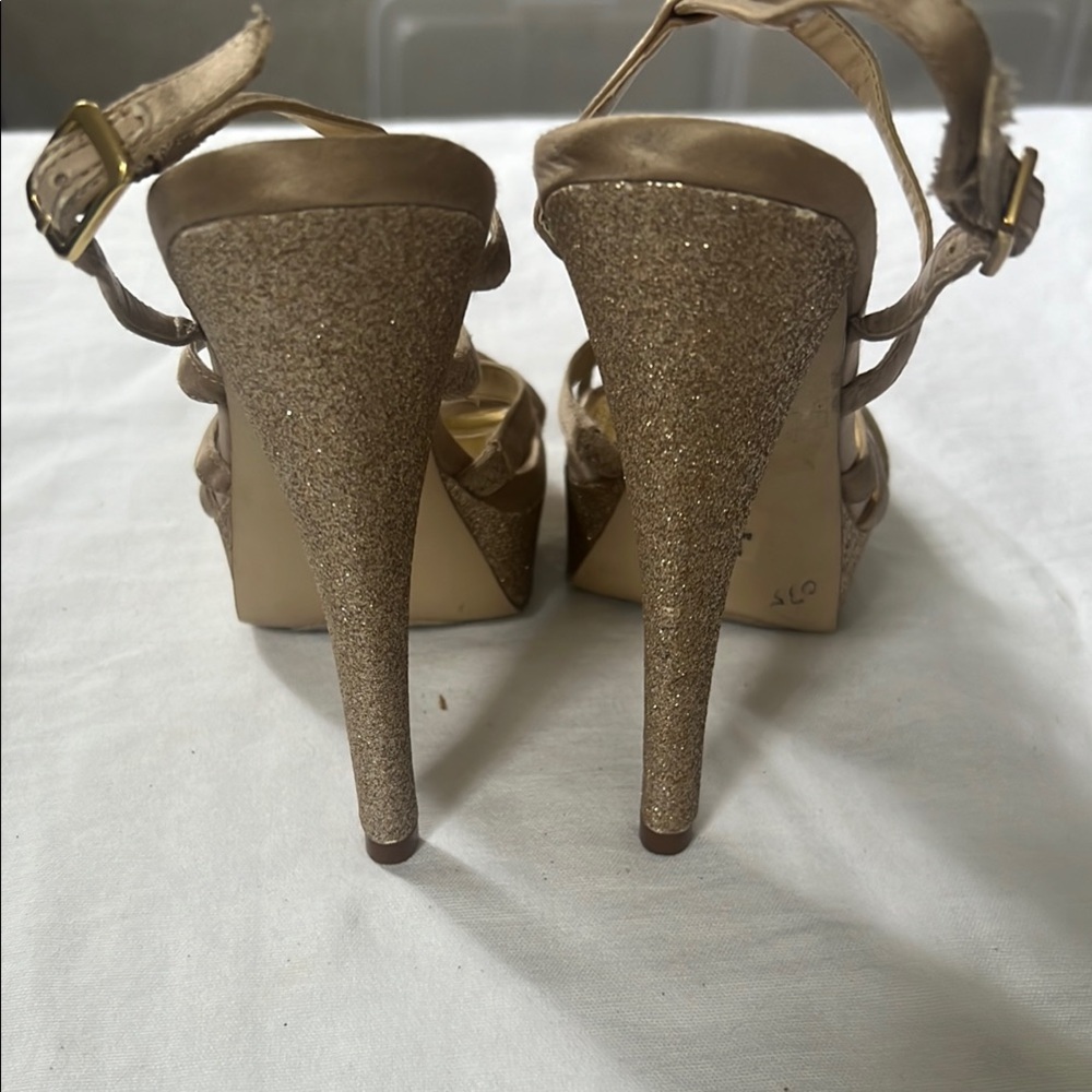 Nine West Tan Strappy Stiletto Heels with Stiletto - Picture 7 of 7
